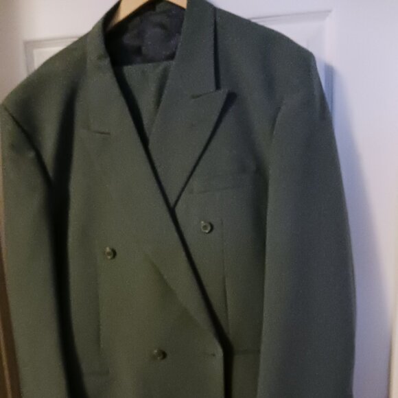 Mens double breasted green suit - Picture 1 of 4